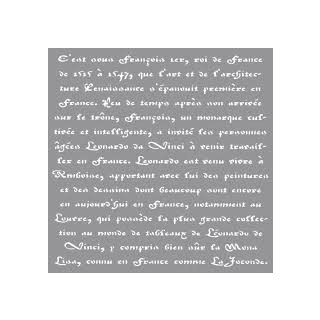 Schablone "französische Schrift" Chalky Finish Rayher 30,5 x 30,5 cm