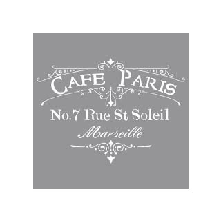 Schablone" Café Paris" Chalky Finish Rayher 30,5 x 30,5 cm