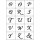Schablone Alphabet groß mit großen Zahlen 3er Set  Viva