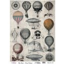 Reispapier Cadence Vintage-Luftballons DIN A3