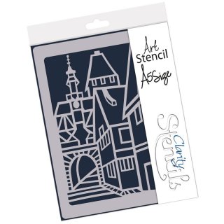 Schablone Claritystamp "Tower House" A5