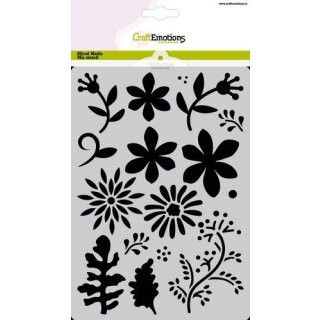 CraftEmotions MaskStencil Schablone Blumen Zweige A5